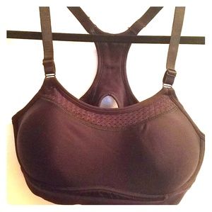 Black Racer Back Sports Bra